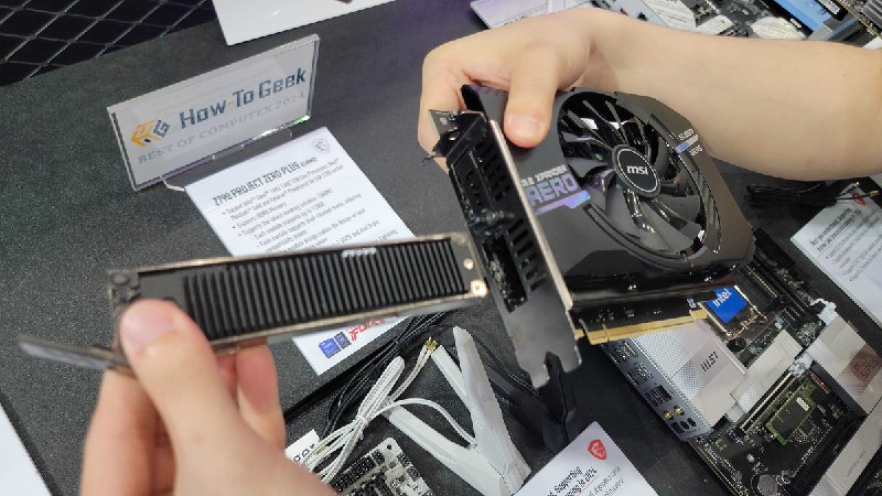 MSI's M.2 add-in card looks like a GPU, sports two hot-swap PCIe Gen 5 SSD slots