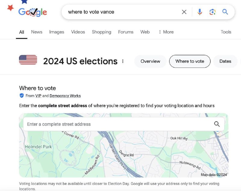美國總統大選「投票地點」搜尋功能出錯&nbsp;&nbsp;Google&nbsp;疑偏袒賀錦麗