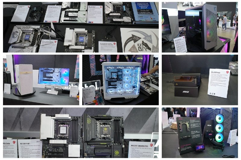 COMPUTEX 2024：微星展出Intel、AMD新一代主機板，新水冷的小螢幕可傾斜、支援多顯卡大功率電源年底問世、三款新機殼包括更柔和的木質風 - Cool3c