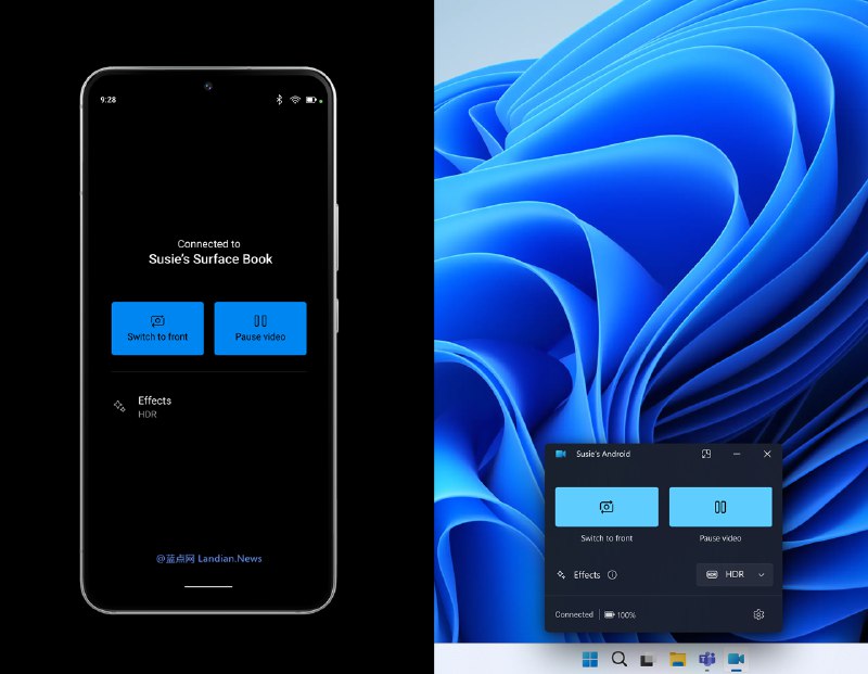 现在你可以将Android 9.0+设备连接Windows 11并作为网络摄像头使用 – 蓝点网