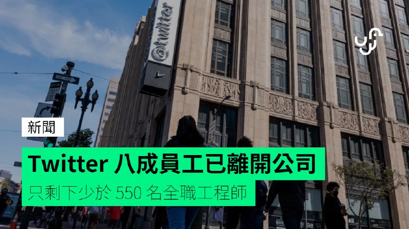 Twitter&nbsp;八成員工已離開公司　只剩下少於&nbsp;550&nbsp;名全職工程師