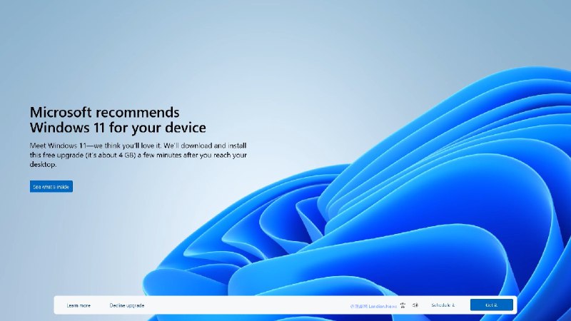 微软宣布从4月份开始向企业非托管Windows 10推送Windows 11升级提醒 – 蓝点网