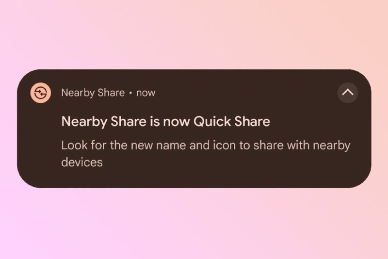 Android 的 Nearby Share 檔案快速分享功能改名為 Quick Share - Cool3c