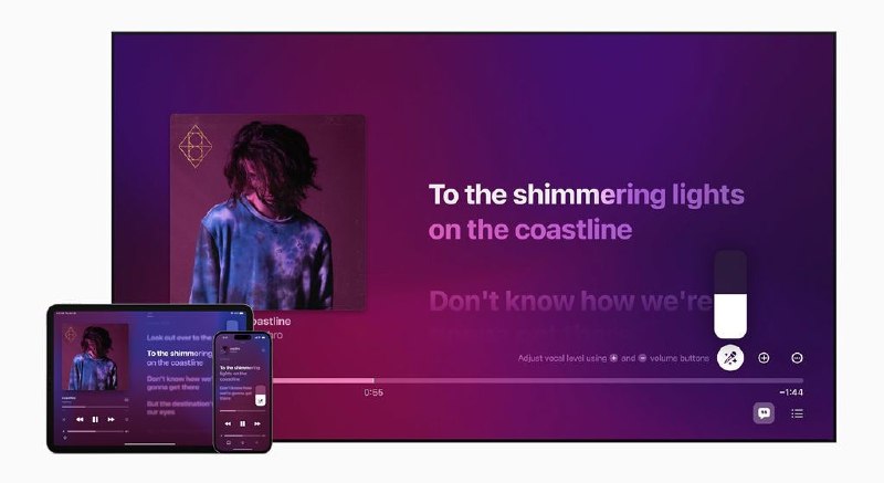 蘋果推出類似卡拉 OK 服務的 Apple Music Sing ，標榜具數千萬首歌曲、提供歌詞、可控制原曲人聲大小 - Cool3c