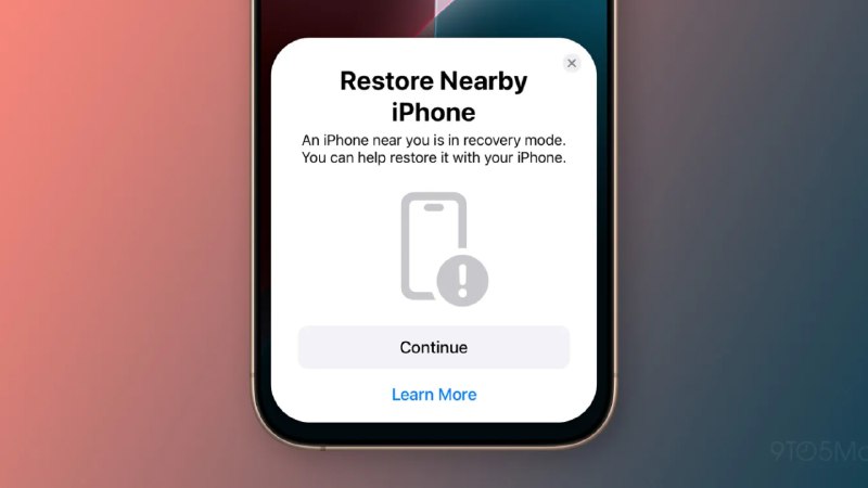 苹果为iPhone 16系列带来无线恢复固件 故障时用另一台设备传输固件 – 蓝点网