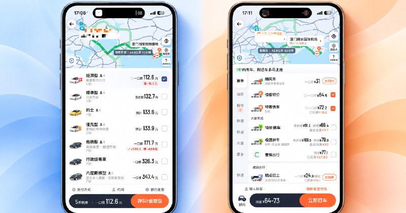 網民指滴滴繁體介面叫車較貴　往廈門機場報價 ¥112.6 對 ¥64.5
