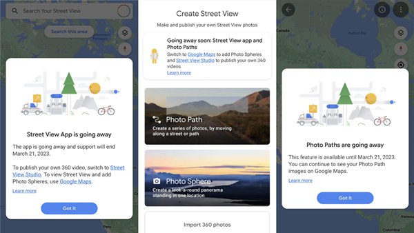谷歌独立街景应用将被关闭 谷歌称用户可以使用谷歌地图继续查看街景 – 蓝点网