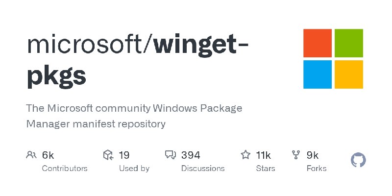 GitHub - microsoft/winget-pkgs: The Microsoft community Windows Package Manager manifest repository