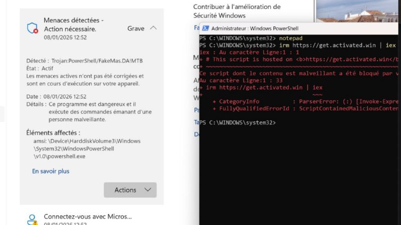 微软封杀假MAS激活工具时不慎将真MAS也封杀 用户激活需要提前关闭安全防护