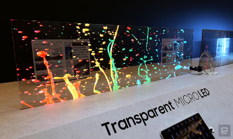 三星在 CES 上首次展示全透明的 micro LED 螢幕