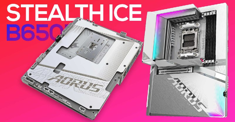 技嘉推出 B650E AORUS Stealth ICE：全球首款白色反向背插式主機板
