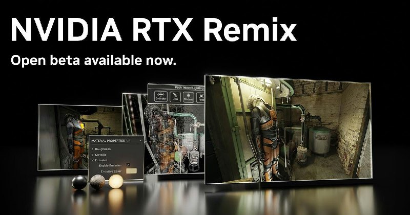 NVIDIA舊遊戲Mod翻新工具NVIDIA RTX Remix公測版正式推出，結合AI為老遊戲Mod加入高解析材質、光追等新技術 - Cool3c