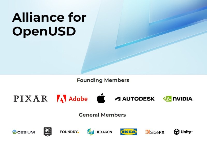 Pixar、Adobe、Apple、Autodesk 和 NVIDIA 共同成立 OpenUSD 聯盟，推廣 USD 通用場景描述開放生態 - Cool3c