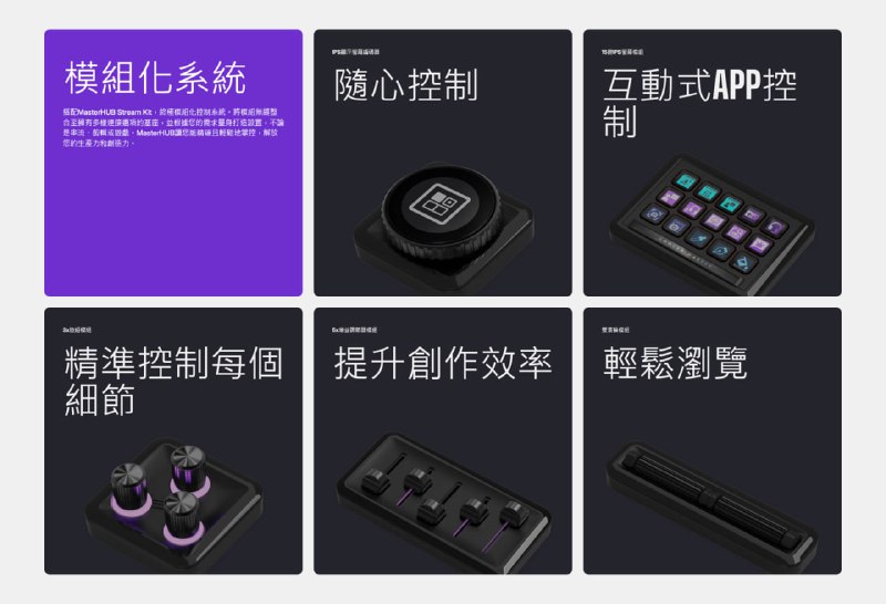 支持 5 款不同功能模组，酷冷至尊发布 MasterHUB 模块化控制台