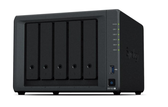 群晖高端五盘位 DS1522+ NAS 发布：699.99 美元