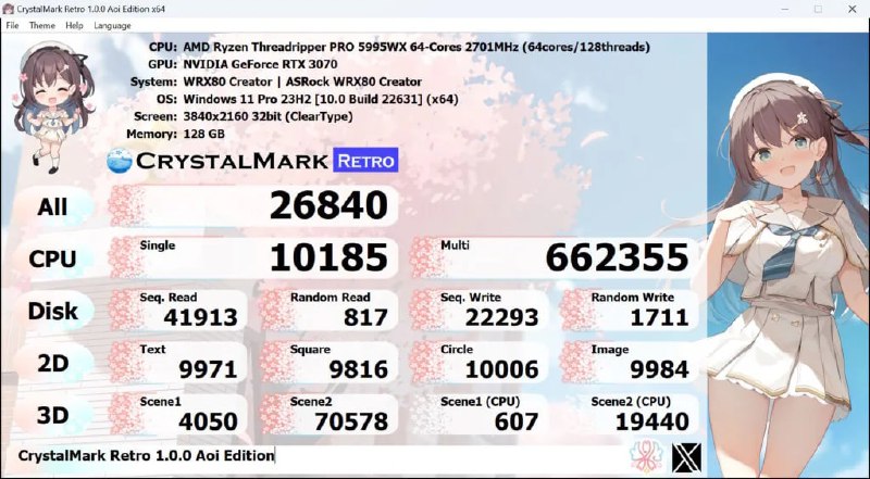 CrystalDiskInfo 开发者推出 CrystalMark Retro 电脑综合基准测试，适用于近二十余年硬件