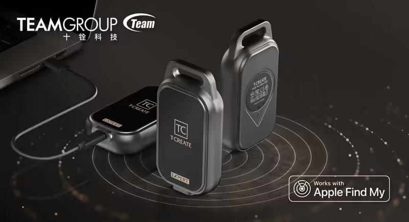 十铨发布 T-CREATE EXPERT P34F 移动固态硬盘，支持苹果“查找”