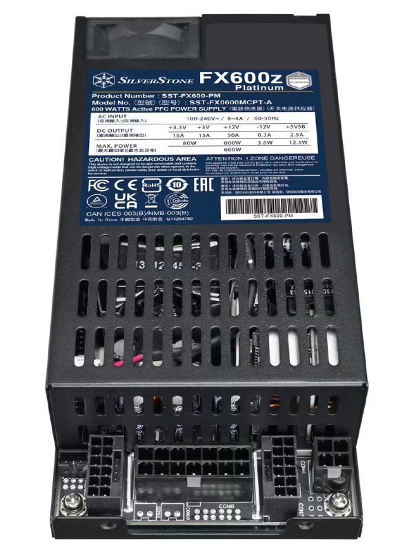 银昕推出 FX600z Platinum 全模 Flex ATX 电源，双 12V-2×6 接口