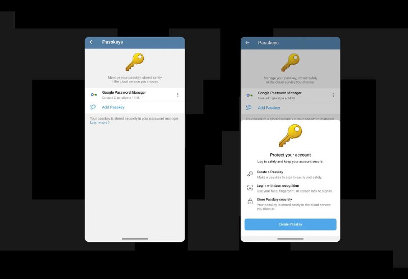 Telegram 开始测试 Passkey 登陆
