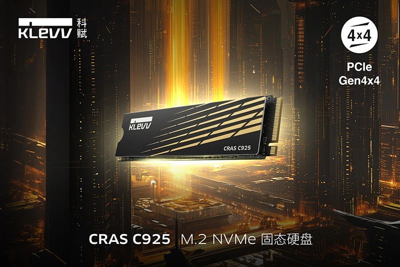科赋发布 CRAS C925 固态硬盘，PCIe Gen4x4 规格