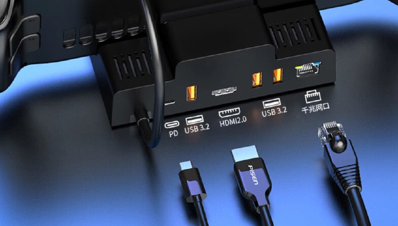 品胜推出 Steam Deck 游戏掌机底座：6 合 1 接口、4K 60Hz 投屏，279 元
