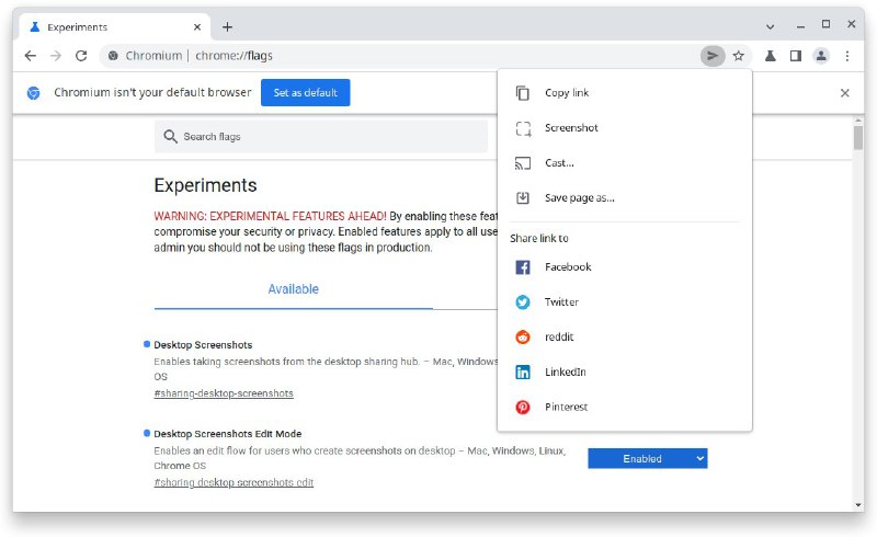 谷歌 Chrome 浏览器将内置截图功能
