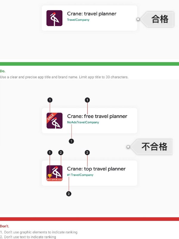 Google Play 新规：禁止 App 展示促销、业绩等信息新规将打击误导用户的 App，无论是名称还是图标，都要符合以下规定：⦿ App 名称限制为 30 个字符⦿ 禁止在图标、名称和开发者姓名中暗示业绩和促销信息⦿ 图标中不可以出现误导用户的图形元素从 9 月起，任何不符合这些规定的 App 都将从 Google Play 下架