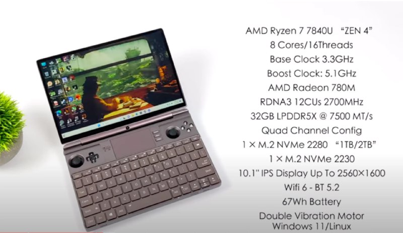 GPD 新款 Win Max 2 掌机测试：R7 7840U + LPDDR5-7500 内存