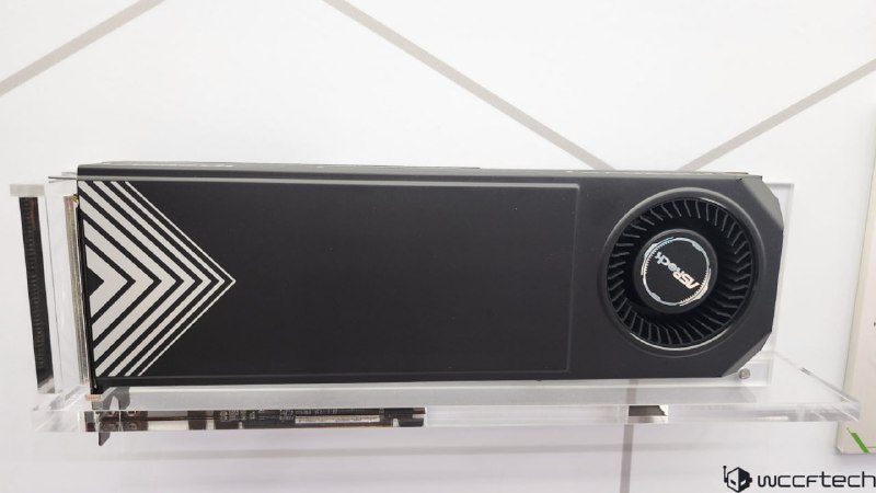 华擎 展示 Radeon RX 7900 WS 系列工作站显卡，双槽离心式风扇， 12V-2x6 接口