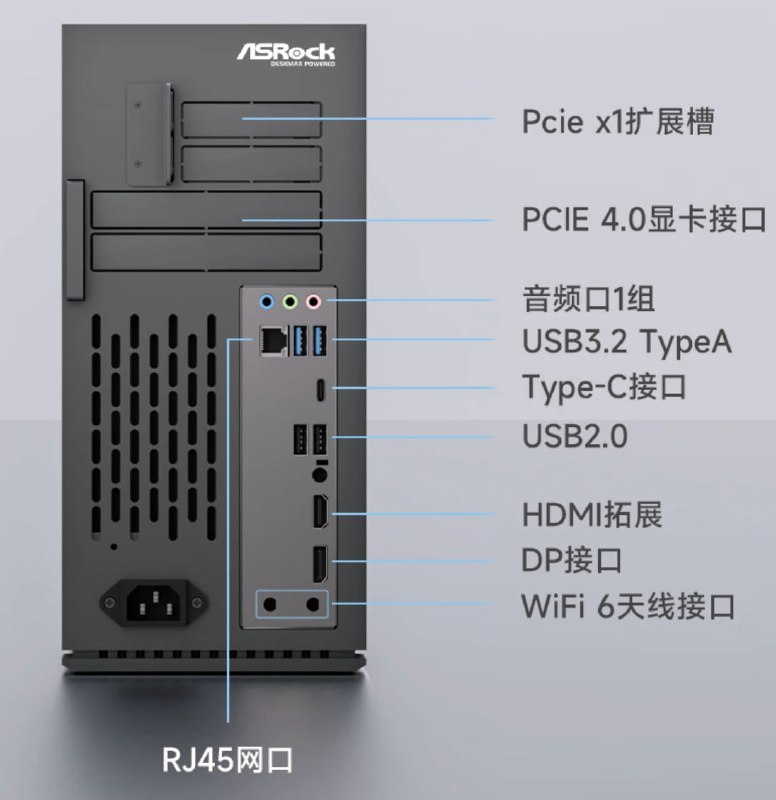 华擎带来DeskMax A620准系统 支持Ryzen 7000系列，全铝合金机箱，1499元起