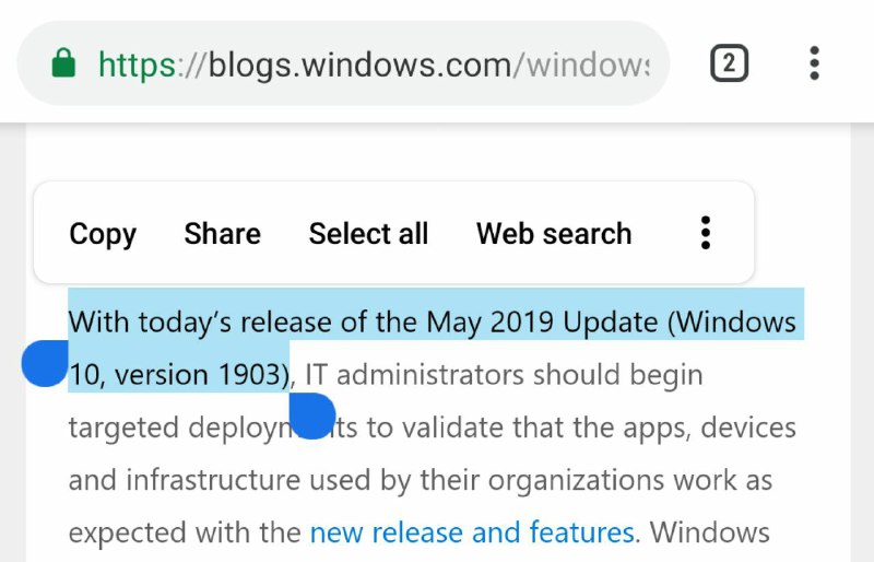 Windows 10 2019 五月更新的版本号是 1903