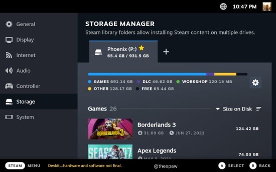 Steam Deck掌机UI曝光 保留原设计风格、略有删减