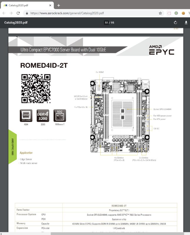 ASRock Rack 那个 ITX Epyc 的板子是真的鸭……这新闻出街的时候我还以为是 PS 的……