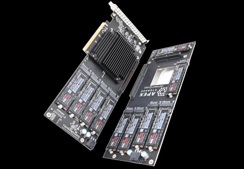 Apex Storage 推出 X21 扩展卡，可安装21块 M.2 SSD