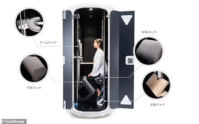 日本公司研发出午休舱，可让员工直立睡觉