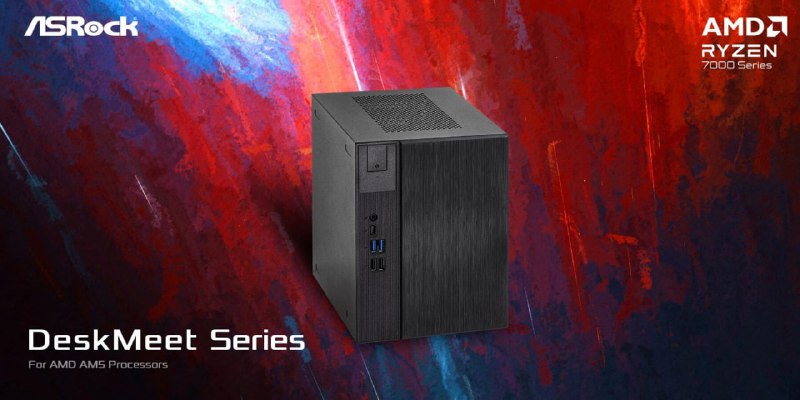 华擎宣布新款 DeskMeet 小主机：支持锐龙 7000 处理器 + 20cm 长显卡