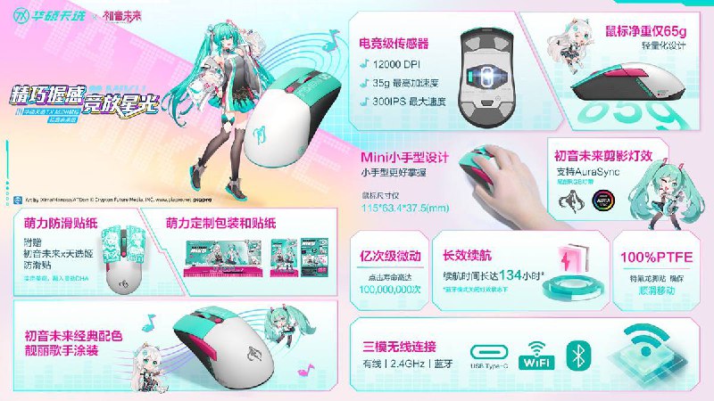 华硕 天选“初音未来”联名产品上架主板、水冷、和外设等多款产品