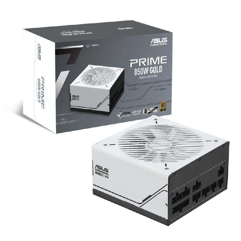 华硕 发布新款 Prime 系列 电源：可选 750/850W，黑白撞色设计