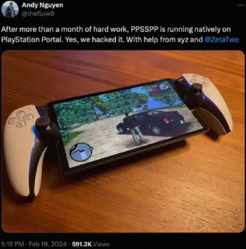 索尼 PlayStation Portal 串流掌机遭破解，已可运行 PSP 模拟器