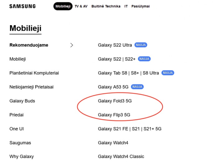 三星在部分欧洲国家删除了折叠手机型号中的“Z”字样三星 的 爱沙尼亚、拉脱维亚 和 立陶宛 网站现在将 Galaxy Z Fold3 5G 和 Galaxy Z Flip3 5G 列为 Galaxy Fold3 5G 和 Galaxy Flip3 5G