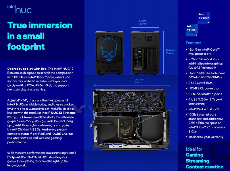 英特尔 NUC 12 Extreme“龙峡谷”曝光：最高搭载 i9-12900