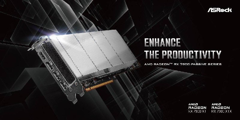 华擎发布 AMD Radeon RX 7900 Passive 系列显卡：双槽被动式散热，配 12V-2x6 供电