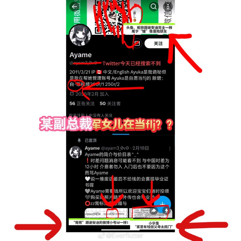 《网暴我的加拿大千金小姐竟是外网flj》已核对生日、收款头像、收款id等各处信息，确认是谢安迪本人的推特