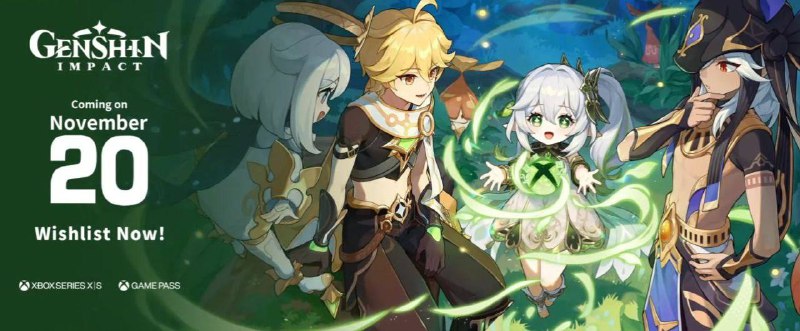 《原神》将于11月20日登陆Xbox平台