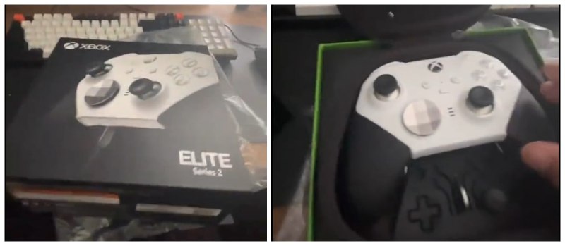 Xbox精英手柄二代新款疑似泄露，白色贴面黑色握把