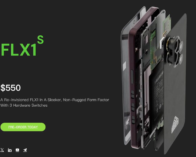 FLX1s Linux 手机发布：预装基于 Debian 的 FuriOS、天玑 900 + 8G + 128G 售 550 美元