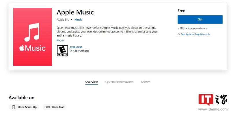 苹果 Apple Music 上架微软 Xbox 主机平台