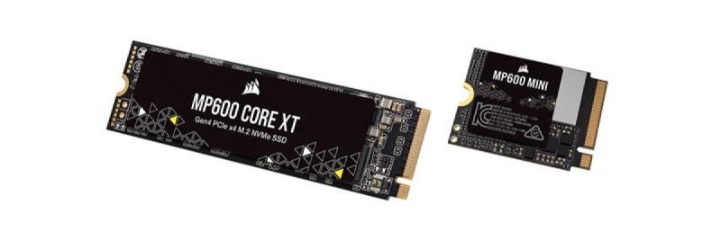 美商海盗船发布MP600 Mini/Core XT 新款M.2 2230/2280规格PCIe 4.0 SSD